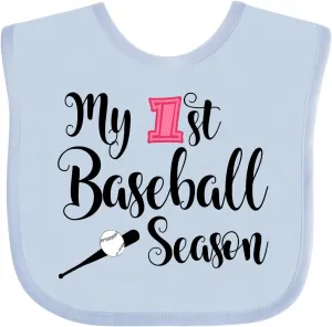 inktastic My 1st Baseball Season Baby Bib