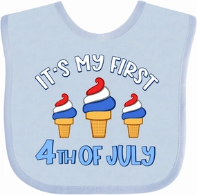 inktastic It's My First 4th Of July Baby Bib
