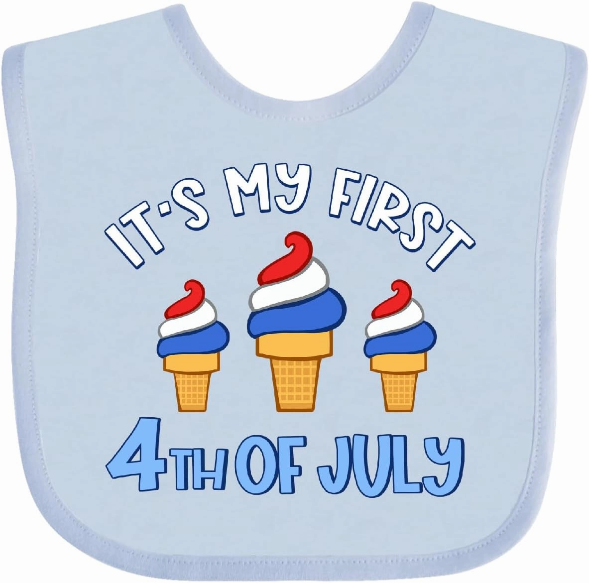 inktastic It's My First 4th Of July Baby Bib