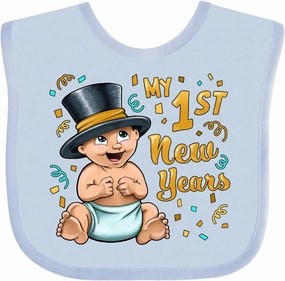 inktastic My First New Years- Celebrating Baby Baby Bib