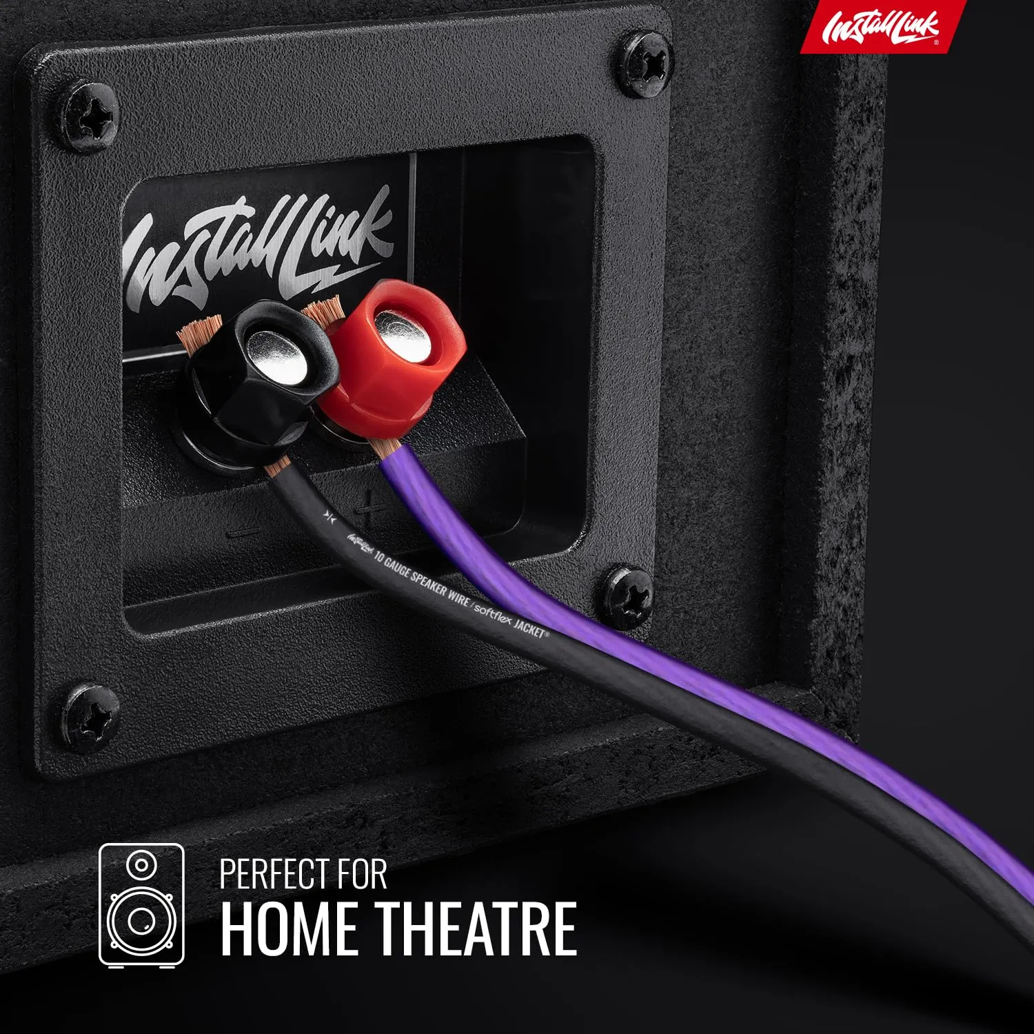 Install Link 10 AWG Gauge Speaker Wire Cable (50 Feet) Stereo, Car or Home Theater, CCA