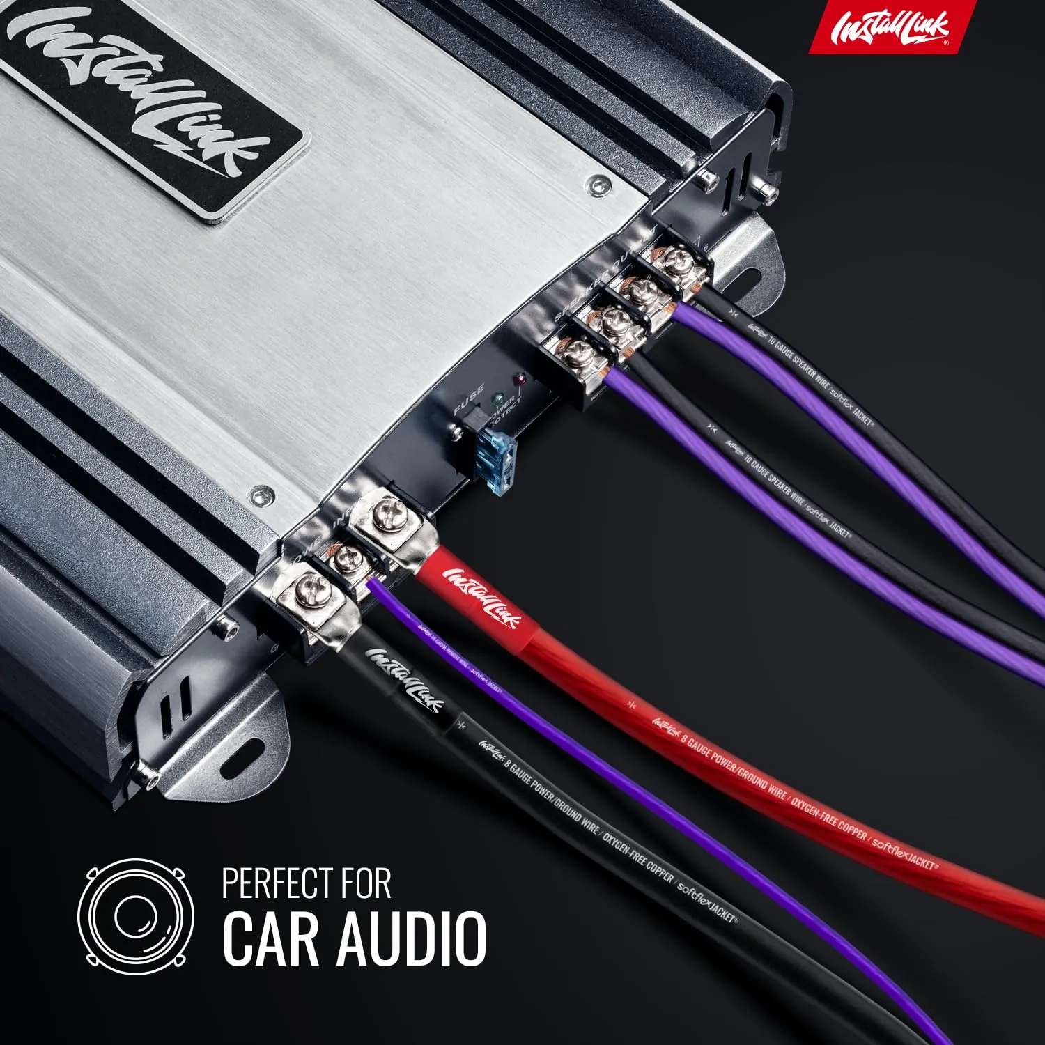 Install Link 10 AWG Gauge Speaker Wire Cable (50 Feet) Stereo, Car or Home Theater, CCA