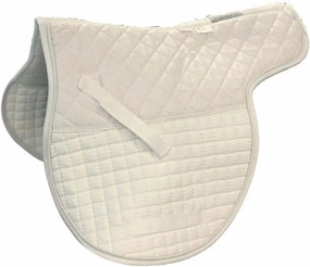 Intrepid International Quilted Double Back Shaped All Purpose English Saddle Pad - Upgrade Your Riding Experience with the Perfect Blend of Comfort and Style, Available in Black and White