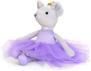 iscream Corps de Ballet Plush Allongé Mouse Ballerina with Glitter and Embroidered Accents for All Ages