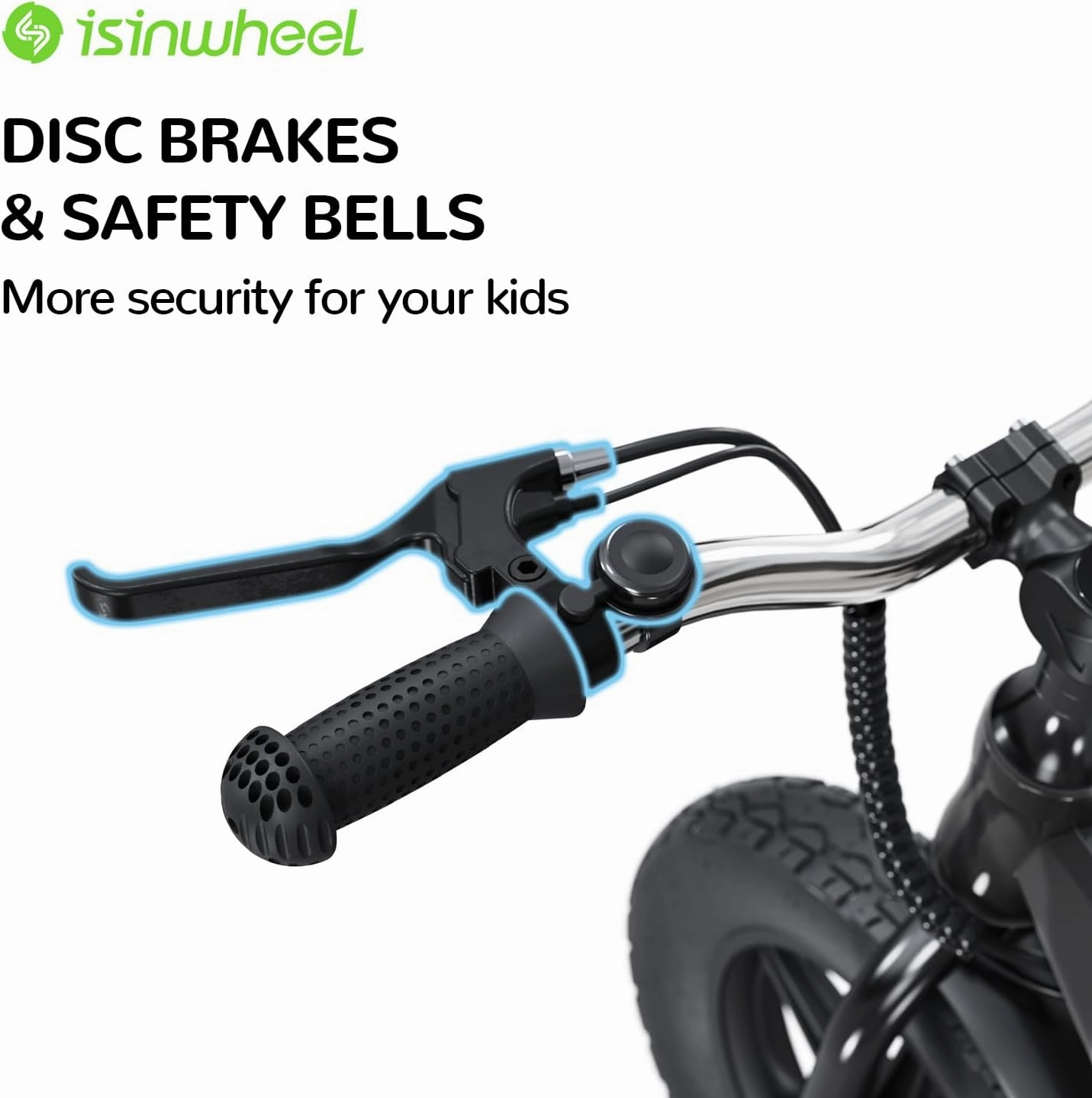 isinwheel SK12/SK14 Electric Bike for Kids Ages 3-6, 150W/250W Electric Balance Bike with Swappable Battery, 12/14 inch Inflatable Tire and Adjustable Seat, Electric Motorcycle for Kids Boys & Girls