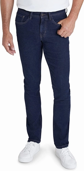 IZOD Men's Straight Fit Jeans - Comfortable Stretch Casual Pull On Denim Jeans for Men - Ultrasoft Men's Fashion Pants