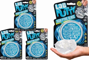 JA-RU Lab Putty Clear Slime with Tin Case (3-Pack) Squishy Sensory Putty for Kids. Stress Relief Anger Management Toys. Bulk Slime Party Favors for Kids. 9577-3p