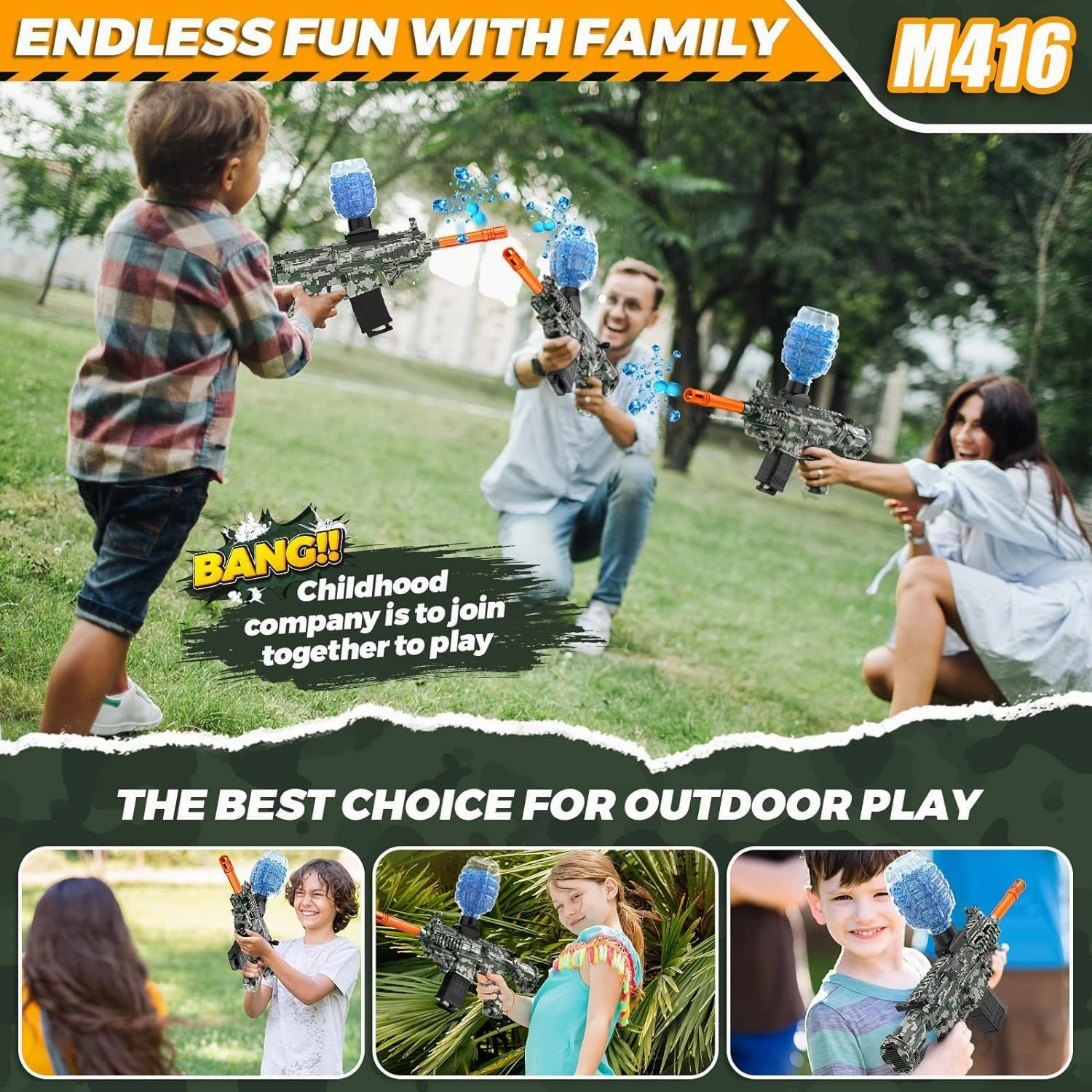 JANNIRESS Electric Gel Ball Blaster-Toys-Eco-Friendly Splatter Ball Blaster,Automatic Outdoor Games Toys for Activities Team Game