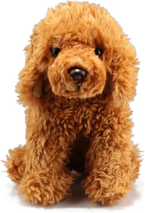JIANEEXSQ Labradoodle Stuffed Animal, Fluffy Dog Animal Model Plush Toy, Birthday Gift Decor (Labradoodle)