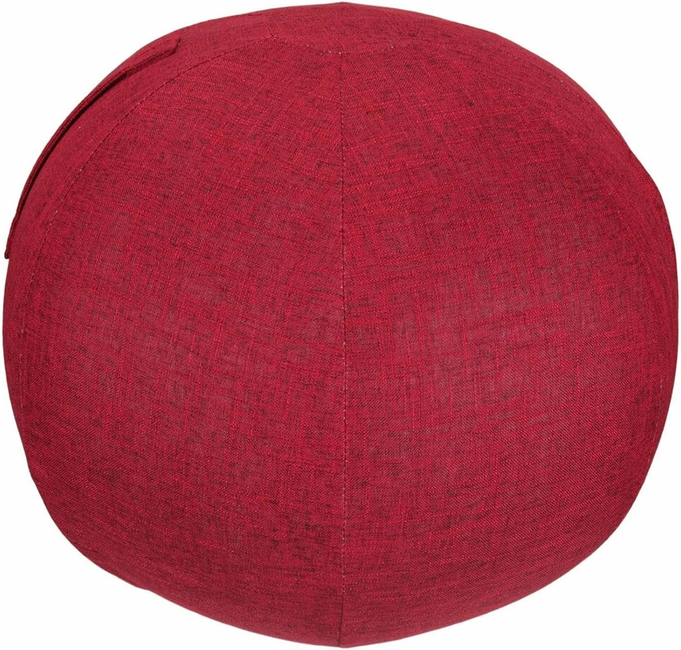 jojomis Balance Ball Cover - Linen Yoga Ball Protective Skin, Anti-Scratch, Foldable, Lightweight with Handle for Exercise, Sitting, 55cm Red