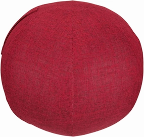 jojomis Balance Ball Cover - Linen Yoga Ball Protective Skin, Anti-Scratch, Foldable, Lightweight with Handle for Exercise, Sitting, 55cm Red