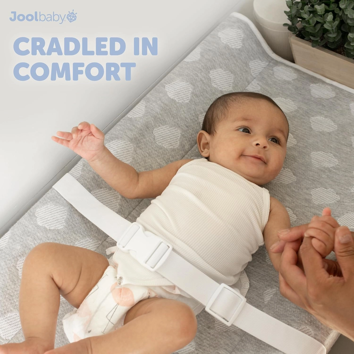 Jool Baby Soft Changing Pad   Washable Cover, Non-Slip - Fits Standard Changing Tables & Dressers (Gray)