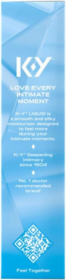 K-Y Liquid Classic Water-Based Body Friendly Formula 4.5 Fl Oz Personal Lubricant for Wetter Sex for Men, Women and Couples & Safe to Use with Latex Condoms (5 Pack)