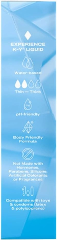 K-Y Liquid Classic Water-Based Body Friendly Formula 4.5 Fl Oz Personal Lubricant for Wetter Sex for Men, Women and Couples & Safe to Use with Latex Condoms (6 Pack)