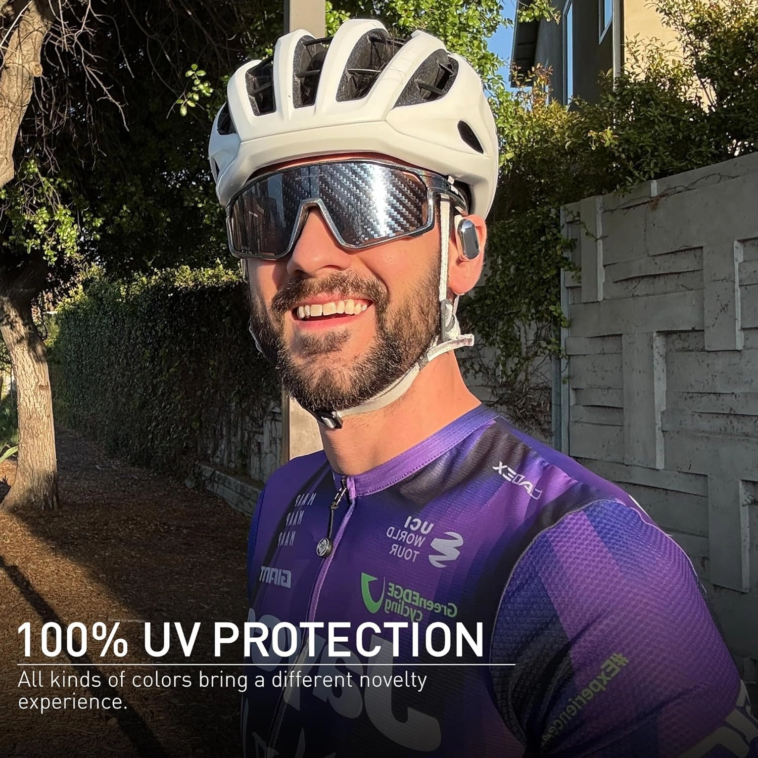 KAPVOE Polarized Cycling Glasses Men Women Mountain Bike Glasses MTB Riding TR90 Sport Sunglasses Triathlon Running K76 Nano