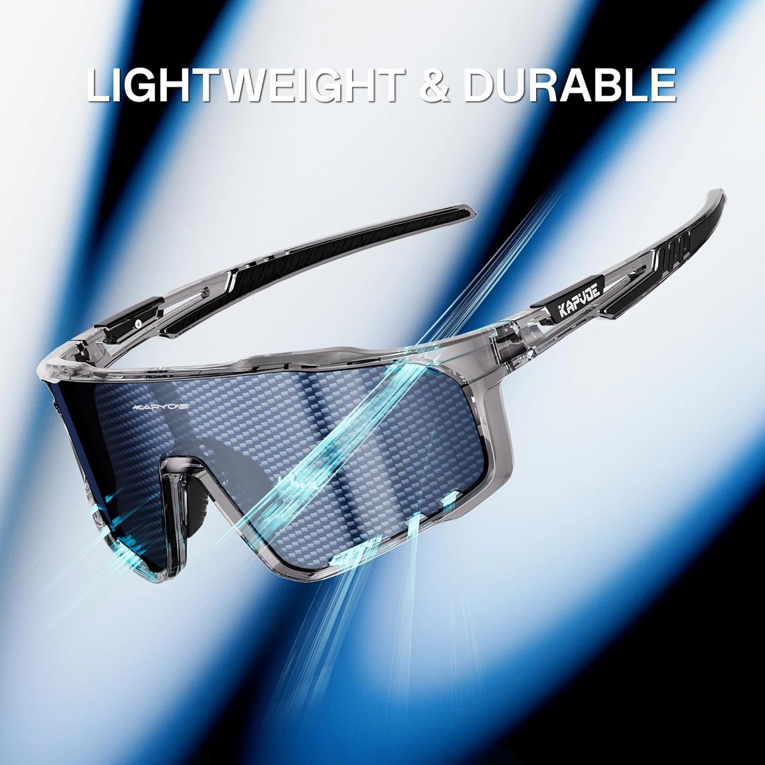 KAPVOE Polarized Cycling Glasses Men Women Mountain Bike Glasses MTB Riding TR90 Sport Sunglasses Triathlon Running K76 Nano