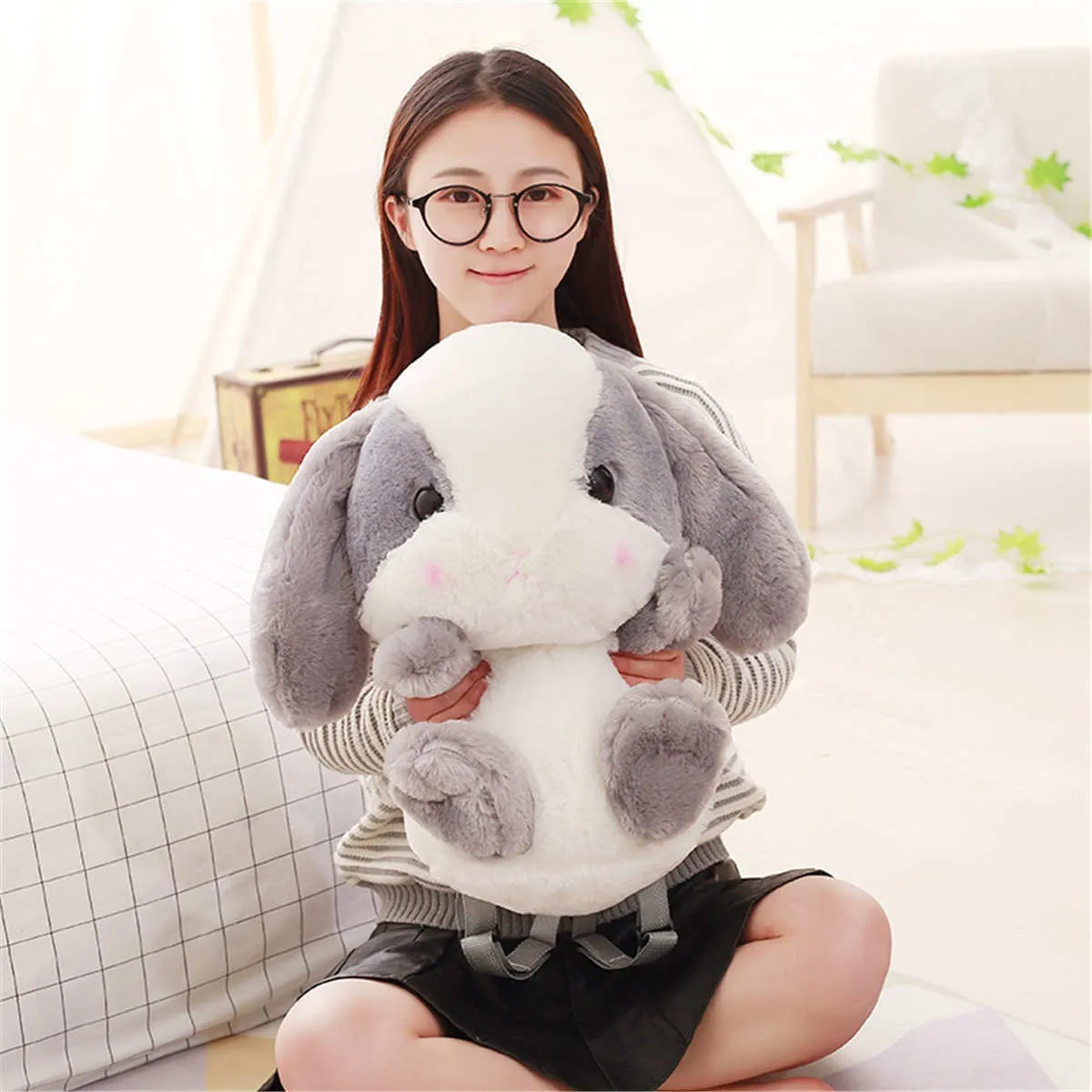 Kawaii Lolita Bunny Backpack Plush Bag