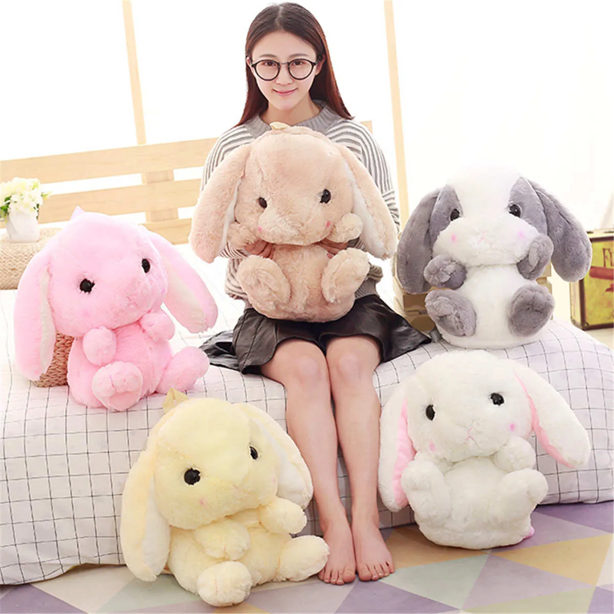 Kawaii Lolita Bunny Backpack Plush Bag
