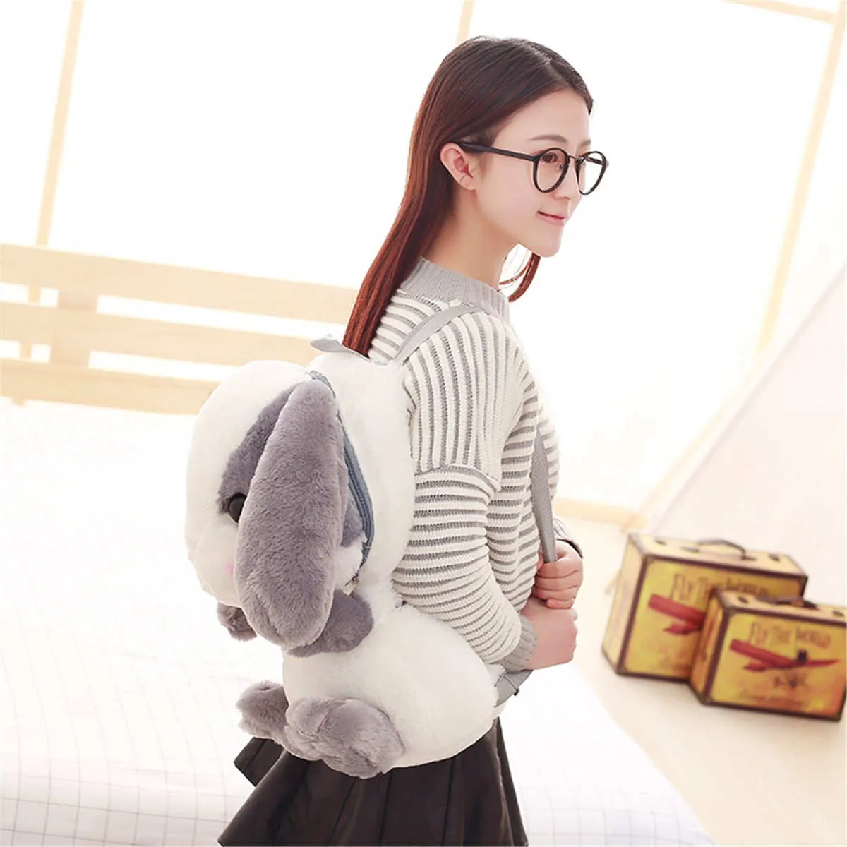 Kawaii Lolita Bunny Backpack Plush Bag