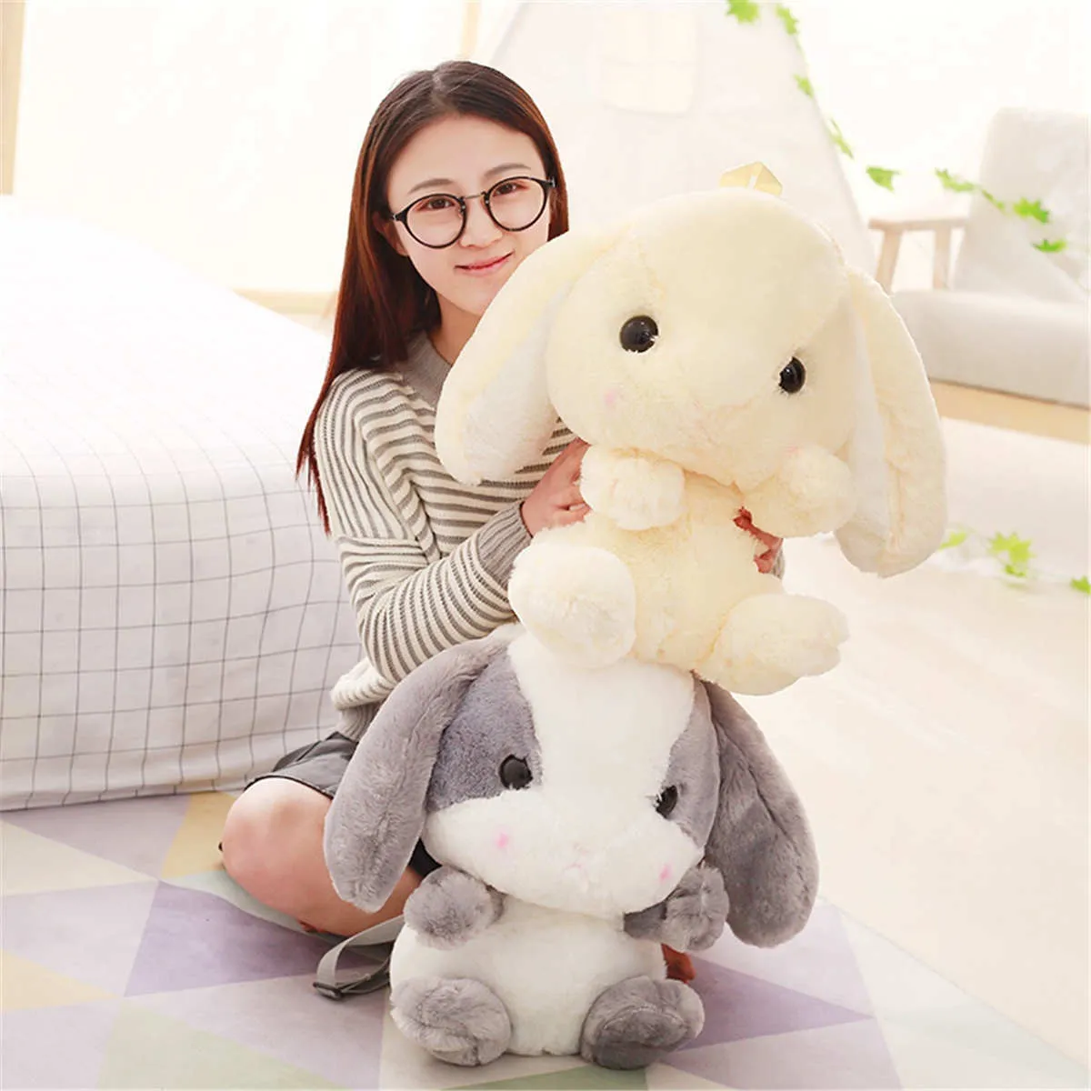 Kawaii Lolita Bunny Backpack Plush Bag