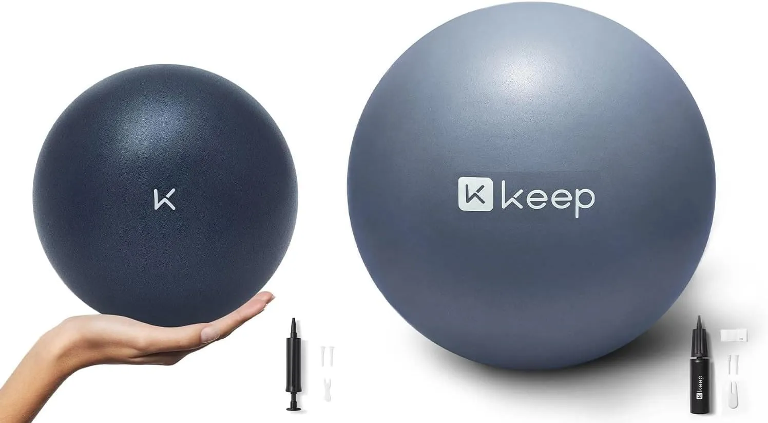 KEEP Pilates Ball- Balance Yoga Balls for Working Out, Fitness Ball Anti-Burst Exercise Ball, Thickened Yoga Ball with Pump for Working Out