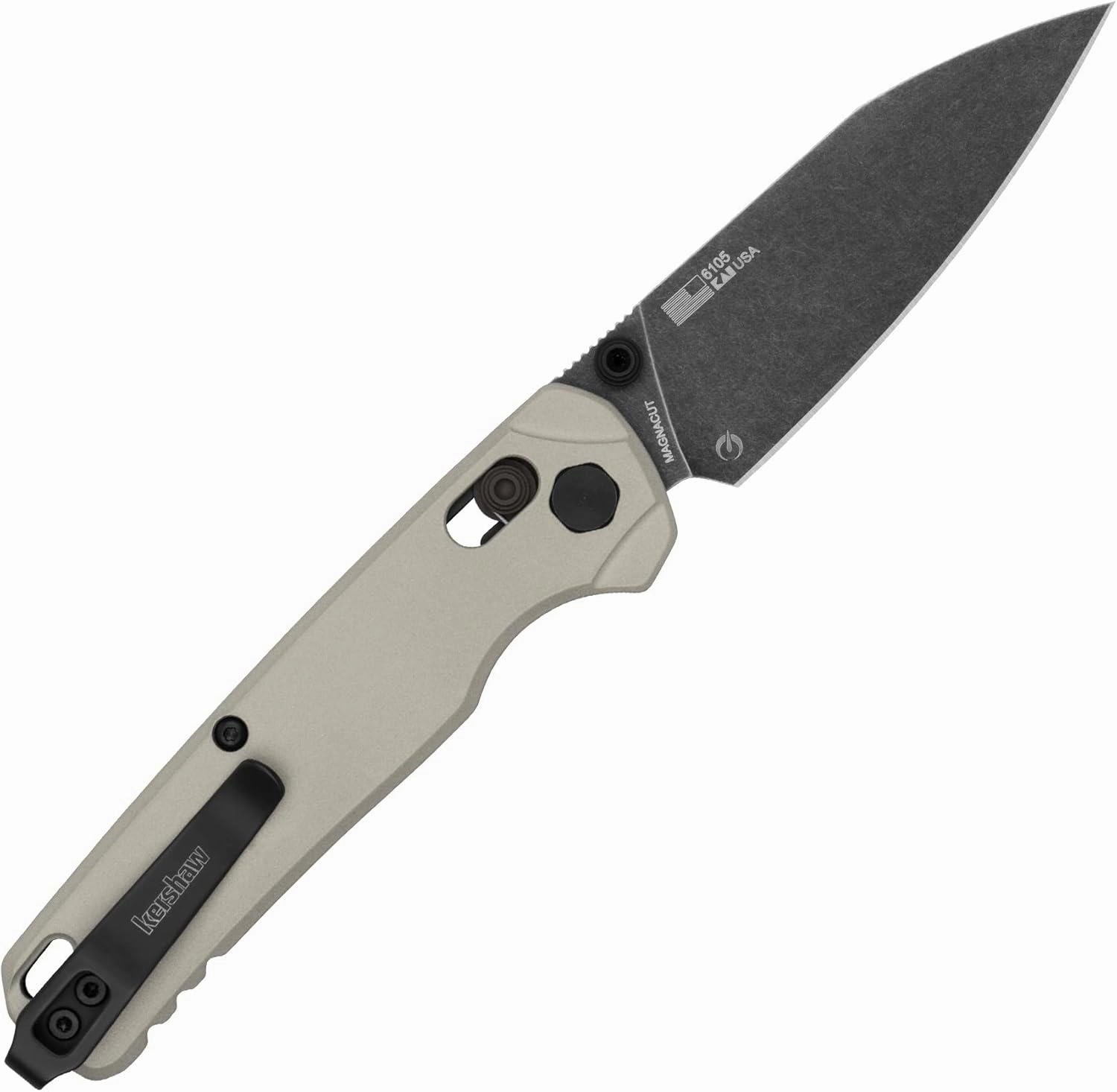 Kershaw Bel Air Pocket Knife, Made in the USA, 3.4 inch CPM MagnaCut Steel Blade, EDC Design, Duralock Locking Mechanism, Manual Folder, Pocketclip