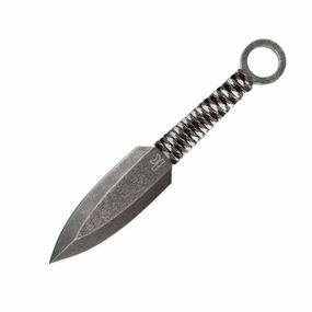 Kershaw Ion Throwing Knife Set (1747BWX); Three Full Tang 4.5 In. High-Performance 3Cr13 Double-Edged Spearpoint Blades; Black-Oxide Finish; Paracord Wrapped Handle; Includes Nylon Sheath; 4 OZ , Gray