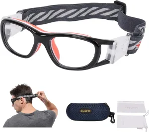 Kids Sport Goggles Glasses,Protective Eyewear Goggles,Eye Safety Glasses,Replaceable to Prescription Lenses Age 8-16
