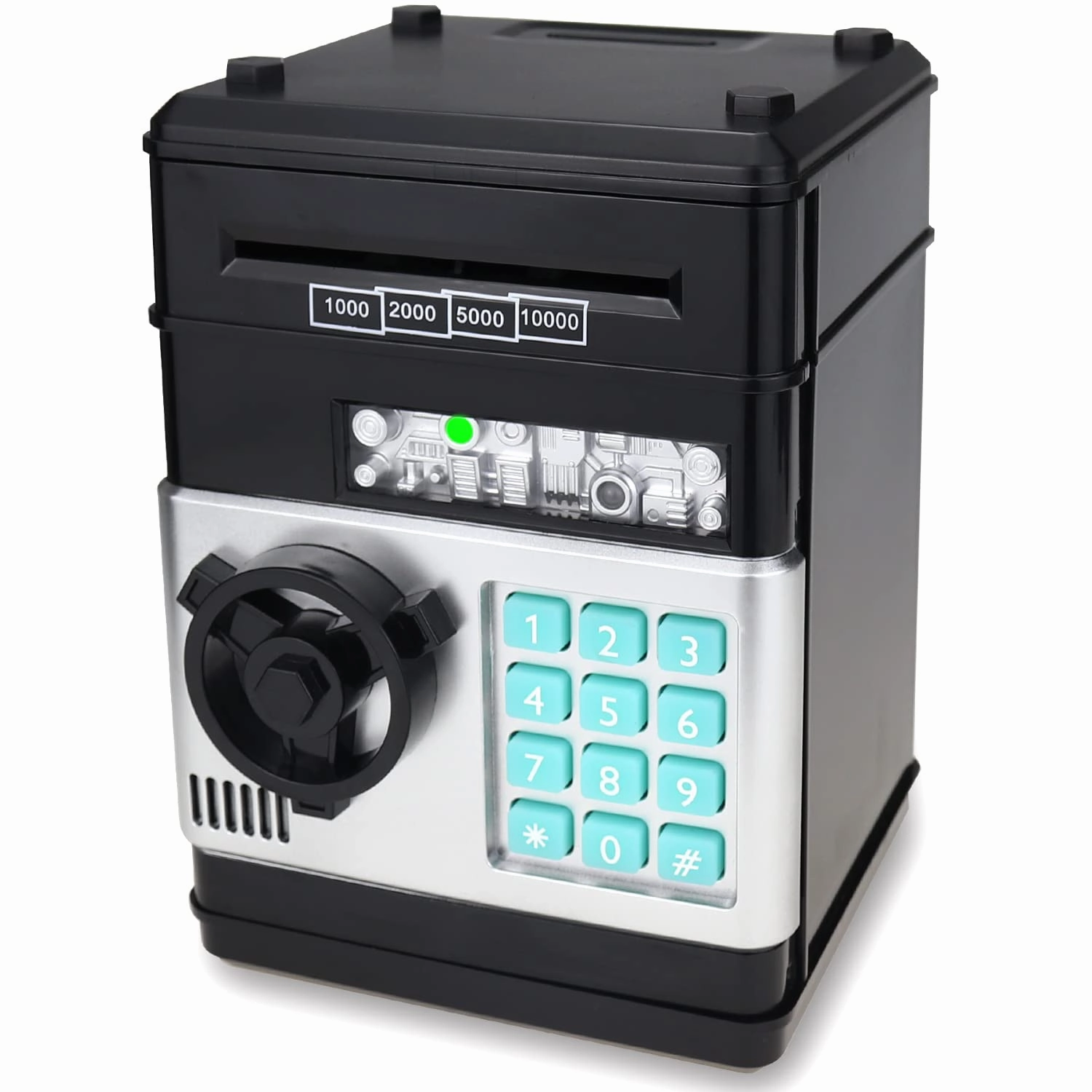 Kids Electronic Password Safe Mini ATM Piggy Bank Toy for 3-14 Year Old Boys and Girls