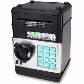 Kids Electronic Password Safe Mini ATM Piggy Bank Toy for 3-14 Year Old Boys and Girls