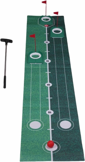Kids Putting Clubs Mat Set, Safe Plastic Toy Toddler Golf Set Ball Hole Putter Practice Game Indoor Toys for Children