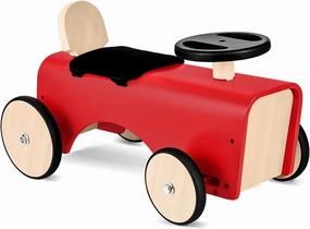 Kids Ride On Toy Wooden, Retro Tractor, Baby Learning Balance Toy, Toddler Push Car with Steering Wheel for Boys and Girls, Children Ages 18M  