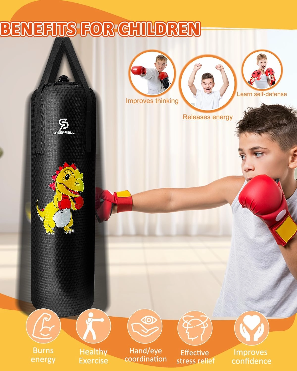Kids Water Punching Bag - 30kg/66lbs Water-Filled Sandbag, High-Bounce PVC Anti-Leak Design, Durable Training Bag for Karate Taekwondo MMA (Green)