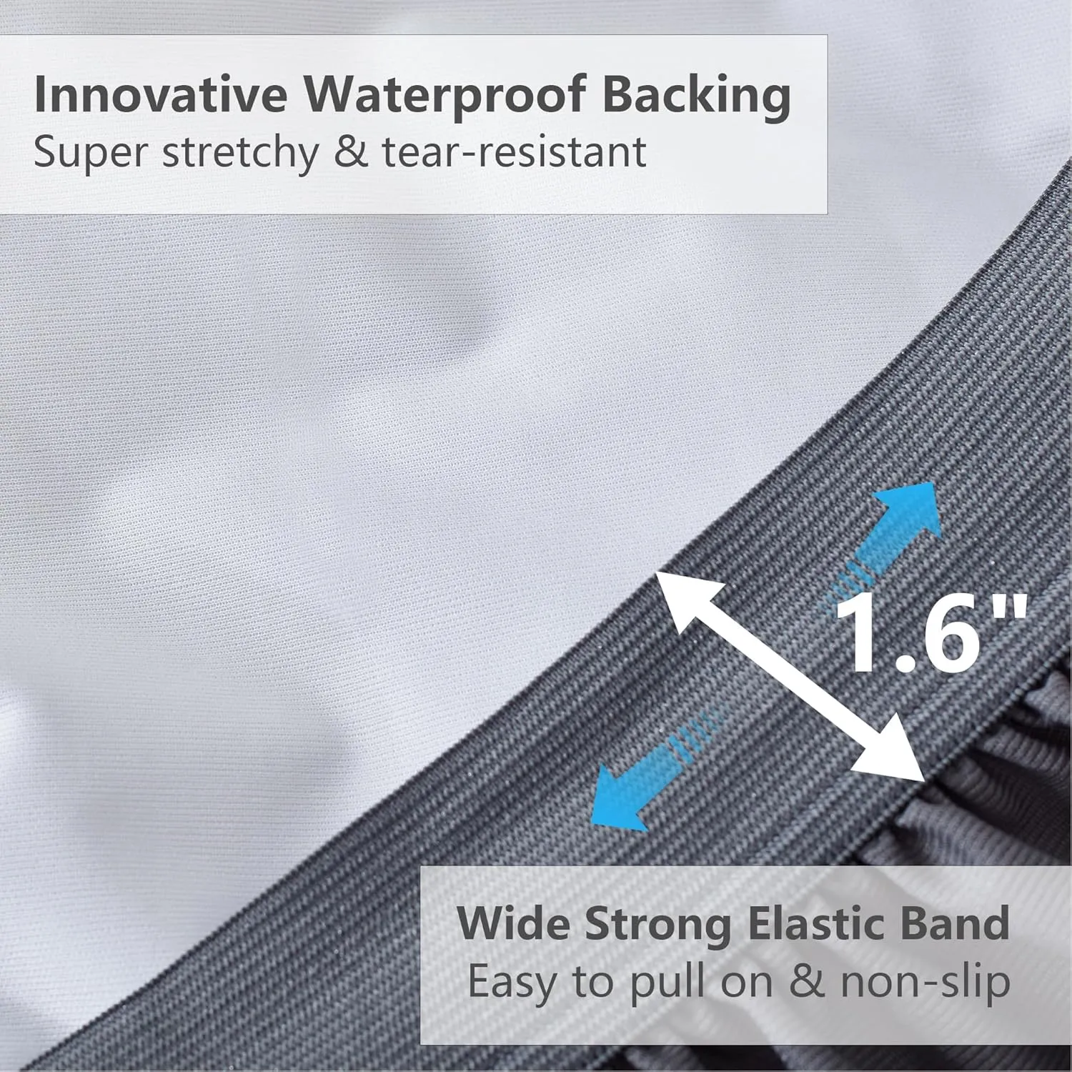 King Size Mattress Pad Waterproof, Cooling Mattress Topper Noiseless, Leak Proof Mattress Protector Deep Pocket Washable, Quilted Fitted Soft King Mattress Pad Cover (78x80 inch, Grey)