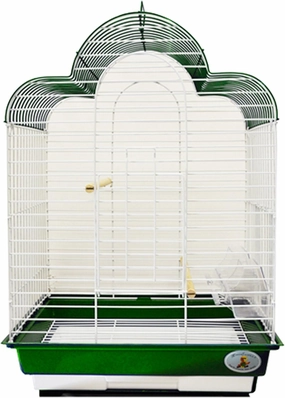 King's Cages ES 1814 T Bird cage Toy Toys Cockatiels Finches Parakeets Lovebirds (Green/White)