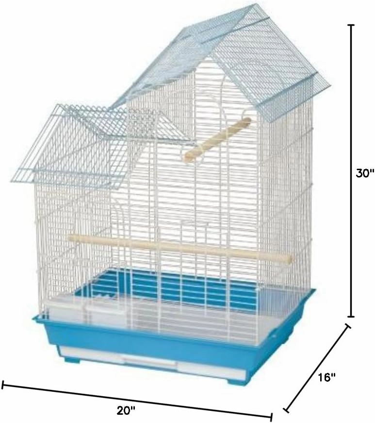 King's Cages ES 2016 H House top Bird cage Toy Toys Finches Lovebirds Canaries (Black)