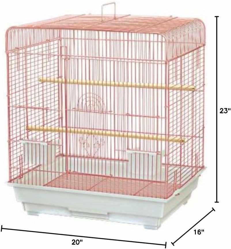 King's Cages ES 2016 S Square top Bird cage Toy Toys Finches Lovebirds Canaries (Black)