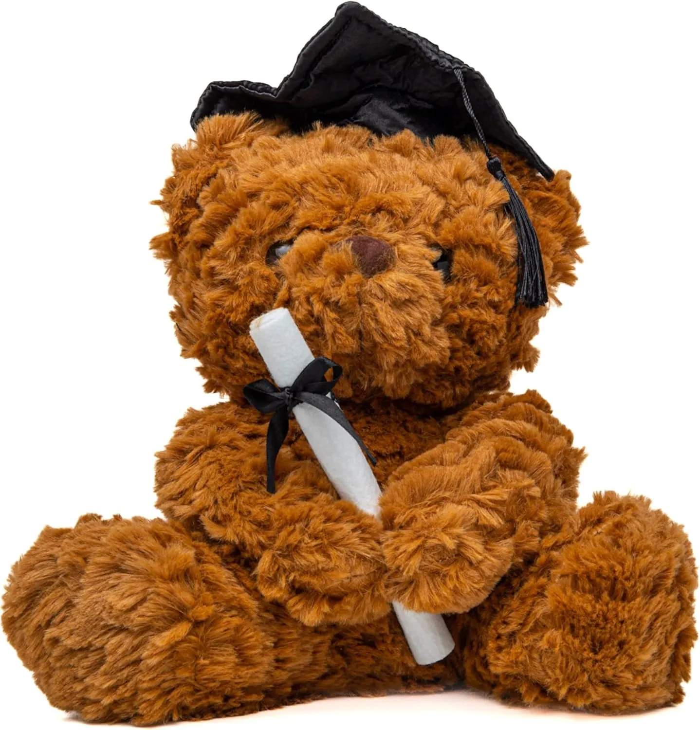 KINREX Graduation Teddy Bear – Soft Fluffy Brown Stuffed Animal Plush with Graduation Cap, Gifts for Boys, Girls, Adults, College Graduate, Preschool, Measures 11.81” – 30 cm.