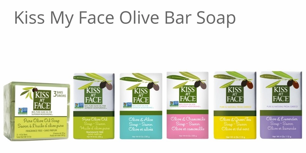 Kiss My Face Pure Olive Oil and Lavender Moisturizing Bar Soap, 8 Ounce, 3 Pack (Packaging May Vary)