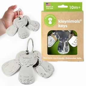 Kleynimals – Original Stainless Steel Toy Keys for Babies – Made in USA, Durable, Safe, Non-Toxic, BPA-Free – Ideal for Teething, Sensory Play & Early Development - Mom Owned & Invented