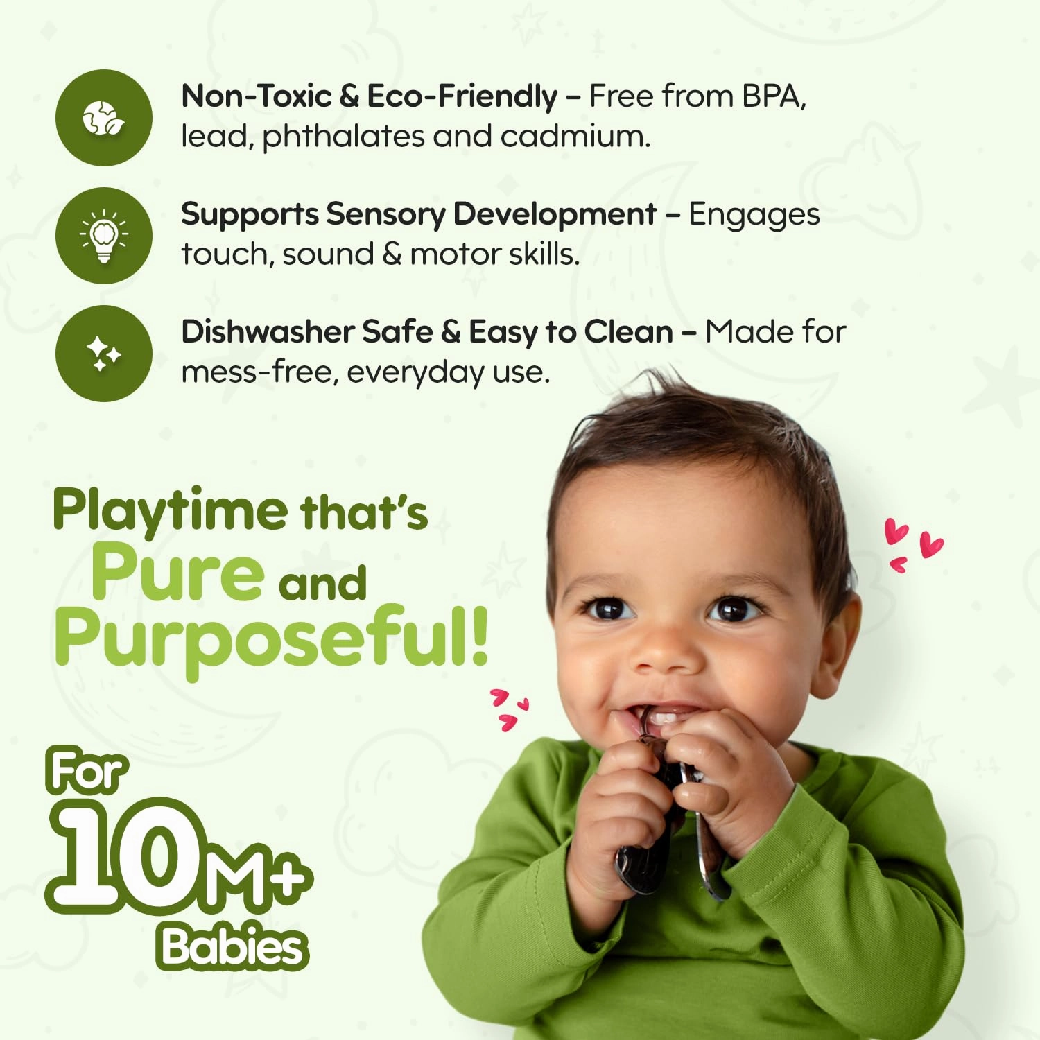 Kleynimals – Original Stainless Steel Toy Keys for Babies – Made in USA, Durable, Safe, Non-Toxic, BPA-Free – Ideal for Teething, Sensory Play & Early Development - Mom Owned & Invented