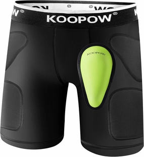 KOOPOW Youth Boys Padded Sliding Shorts Slider Pad with Soft Protective Athletic Cup for Baseball, Football, Lacrosse