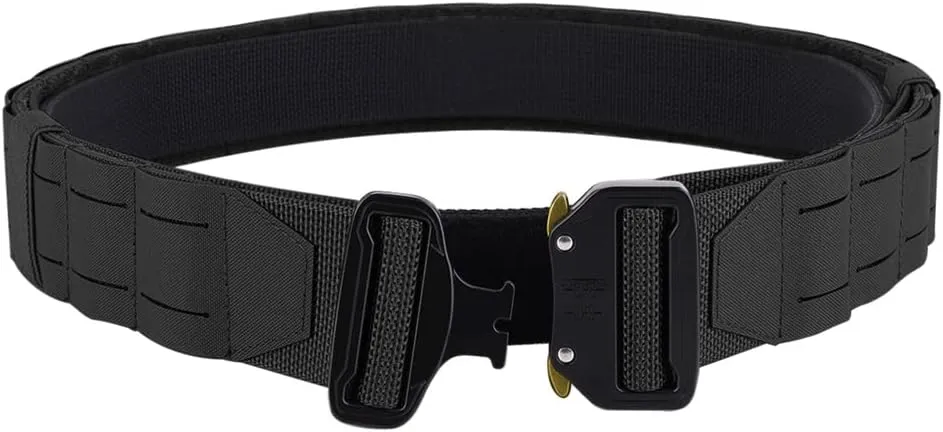 KRYDEX Tactical Battle Belt 2 Inch Quick Release MOLLE Combat Belt with Inner Belt & Back Support Pad