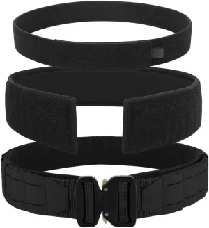 KRYDEX Tactical Battle Belt 2 Inch Quick Release MOLLE Combat Belt with Inner Belt & Back Support Pad