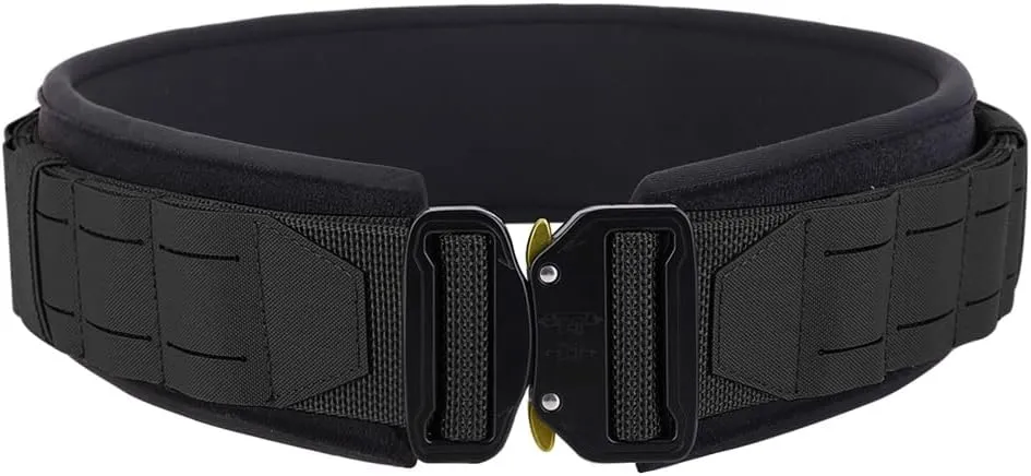 KRYDEX Tactical Battle Belt 2 Inch Quick Release MOLLE Combat Belt with Inner Belt & Back Support Pad