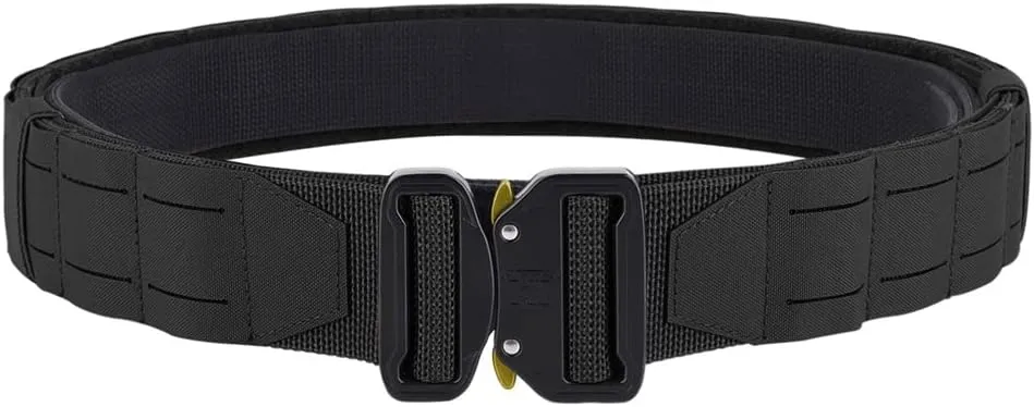 KRYDEX Tactical Battle Belt 2 Inch Quick Release MOLLE Combat Belt with Inner Belt & Back Support Pad