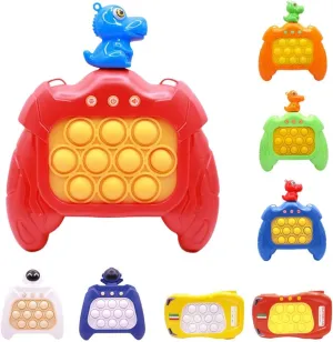 KWORLD Car Version Quick Push Children Educational Game Light Up Pop Puzzle Fidget Toys for Kids with Car Modeling Reactivity Training Toy (Red)