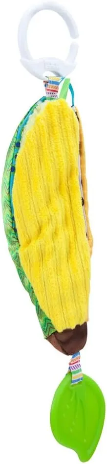 LAMAZE Bea The Banana, Clip on Pram and Pushchair Newborn Baby Sensory Toy, With Colours and Sounds, Development for Boys and Girls Aged 0 to 24 Months