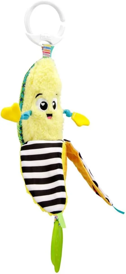 LAMAZE Bea The Banana, Clip on Pram and Pushchair Newborn Baby Sensory Toy, With Colours and Sounds, Development for Boys and Girls Aged 0 to 24 Months