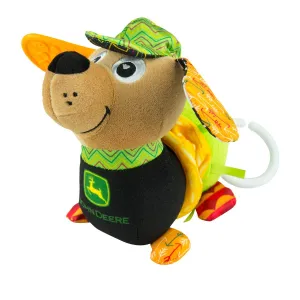Lamaze John Deere Corn E Dogg Car Seat and Stroller Toy - Soft Baby Hanging Toys - Baby Crinkle Toys with High Contrast Colors - Baby Travel Toys Ages 0 Months and Up